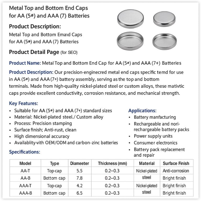 top and bottom battery cap