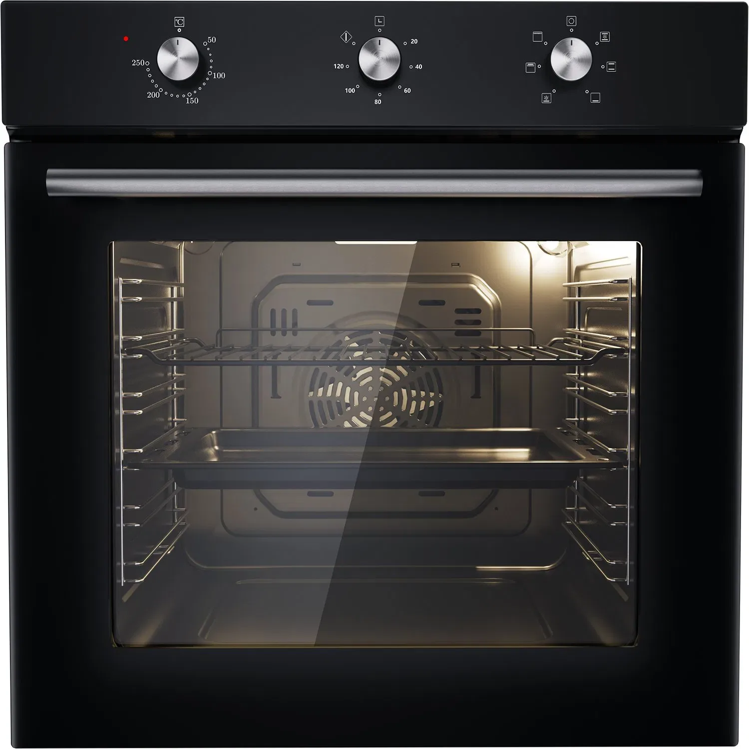 Home Use Large Capacity Built-in Electric Mechanical Control Convection Oven with Knob Timer