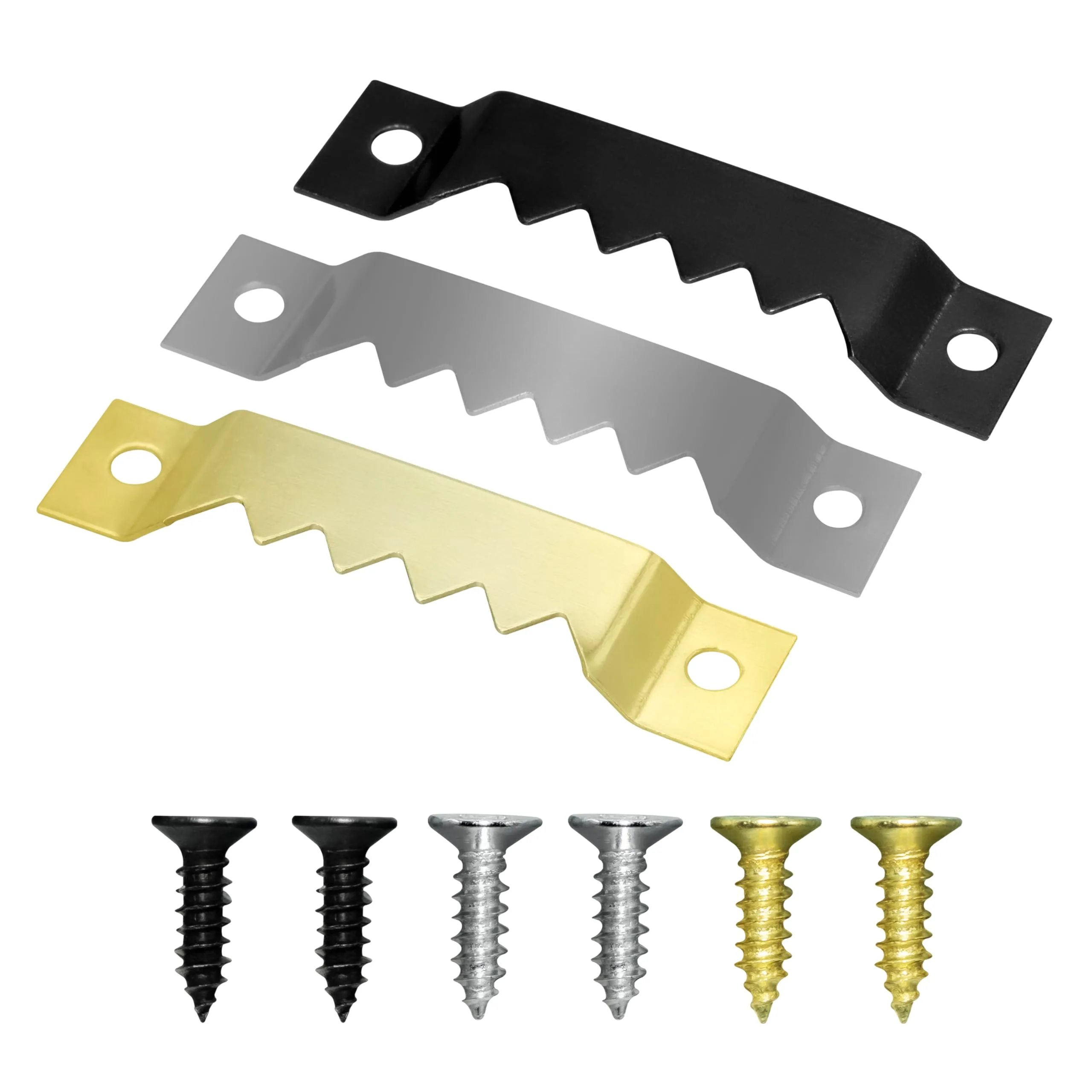 Heavy-Duty Sawtooth Picture Hangers with Screws – Large Hooks for Frames Canvas & Artwork